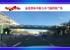 省政府和平路九中门前桥体广告